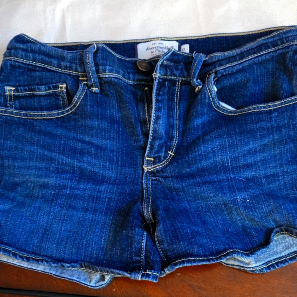 Abercrombie & Fitch Blue Denim Shorts